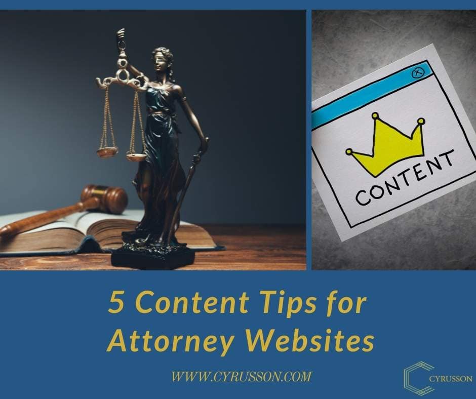 Website content strategy for lawyers