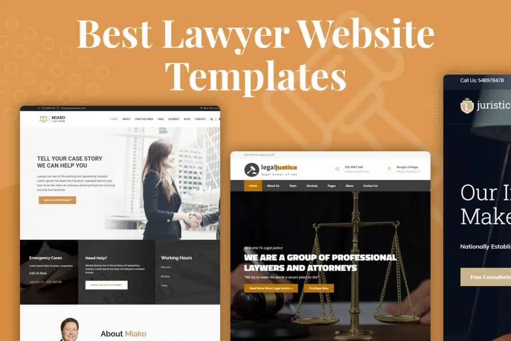 Best attorney website templates with SEO features