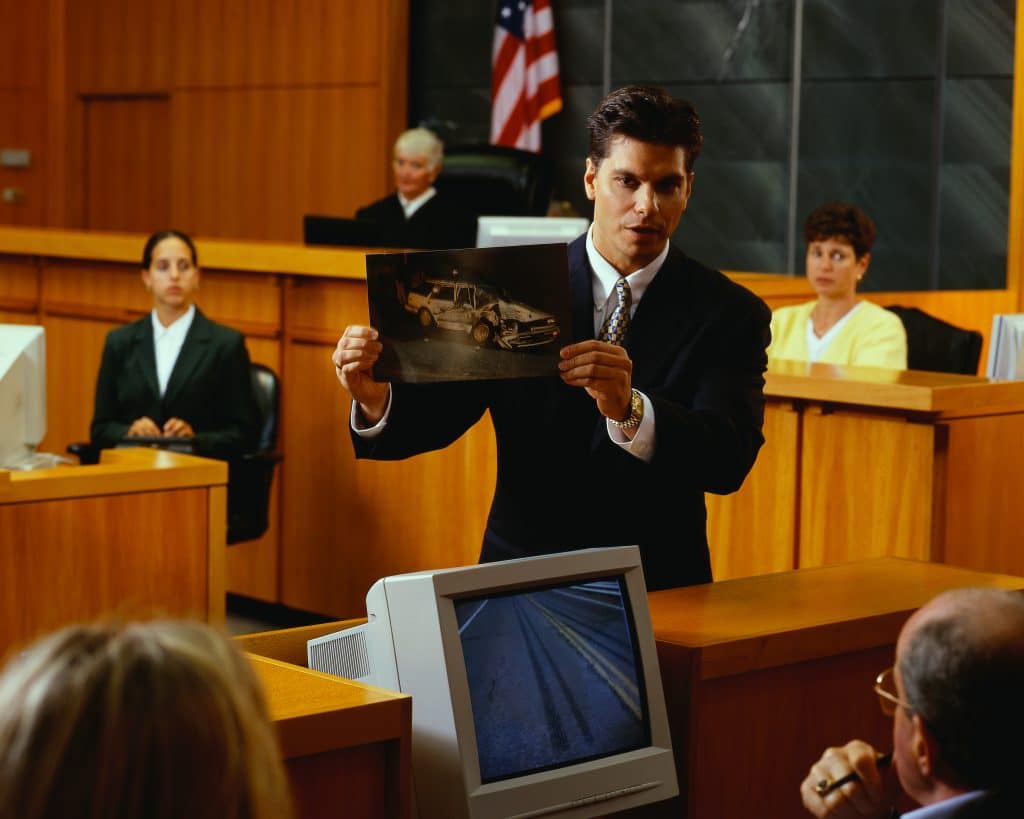 Lawyer In Courtroom