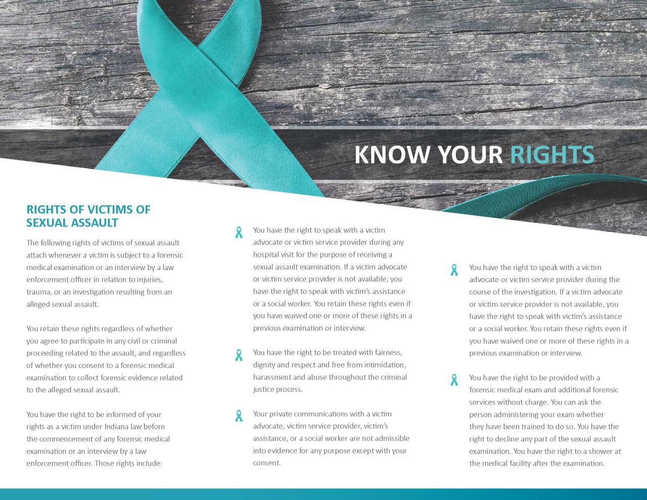 What are the legal rights of a victim of sexual assault in Michigan?