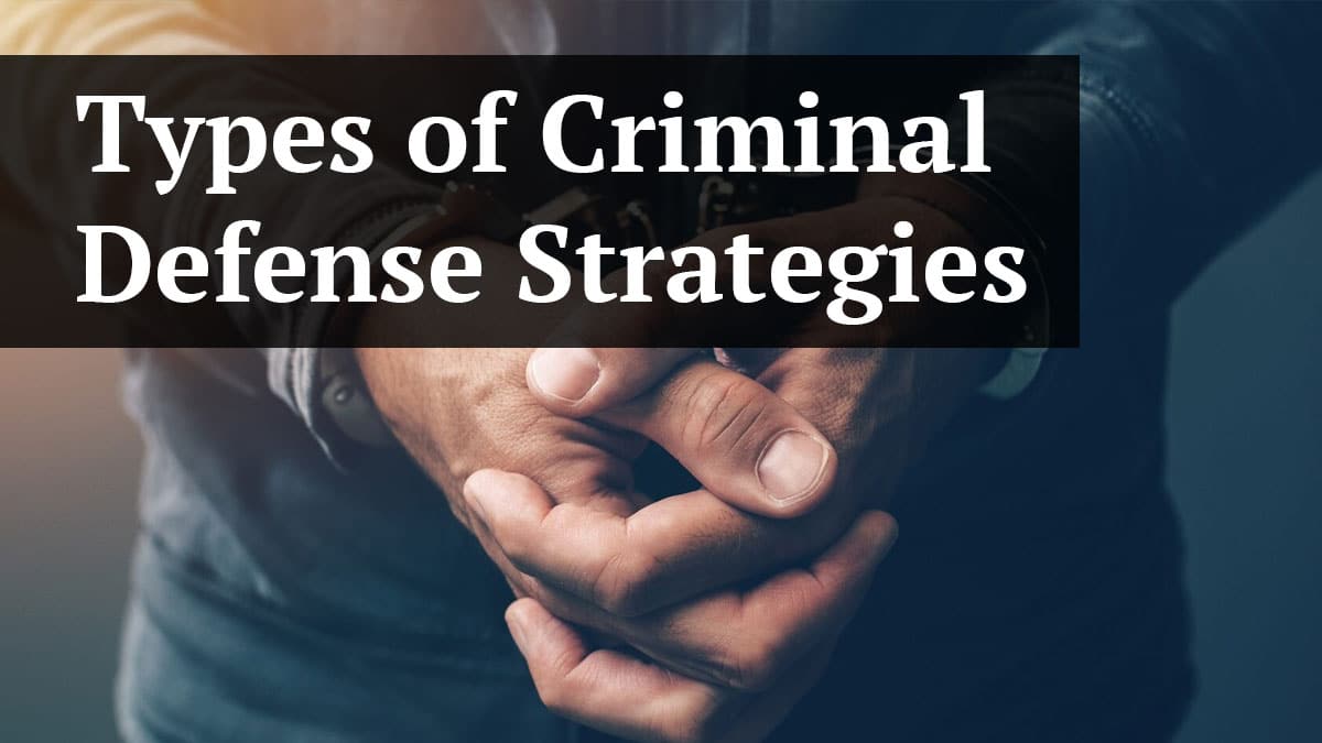 What are the different types of criminal defense strategies?