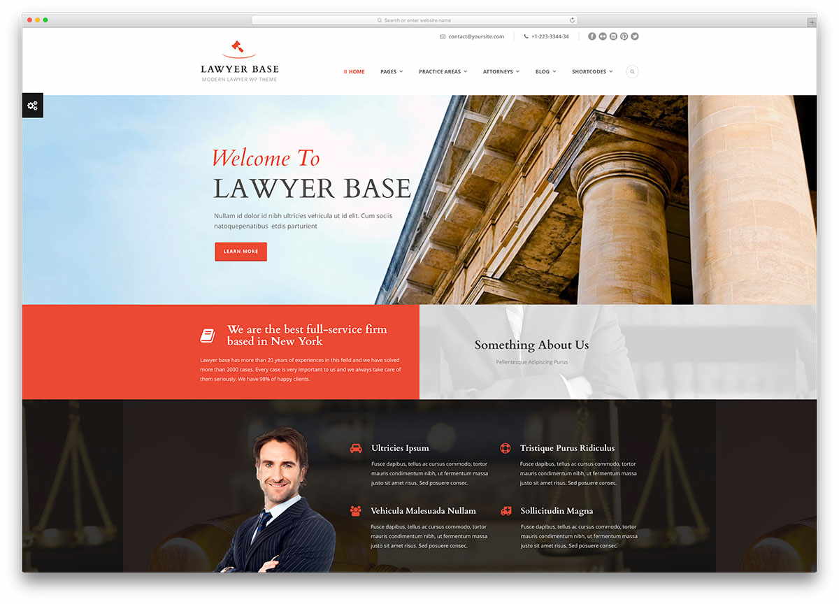 Lawyer template miako radiustheme lawyers legal