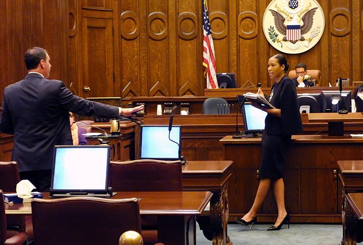 Lawyer In Courtroom